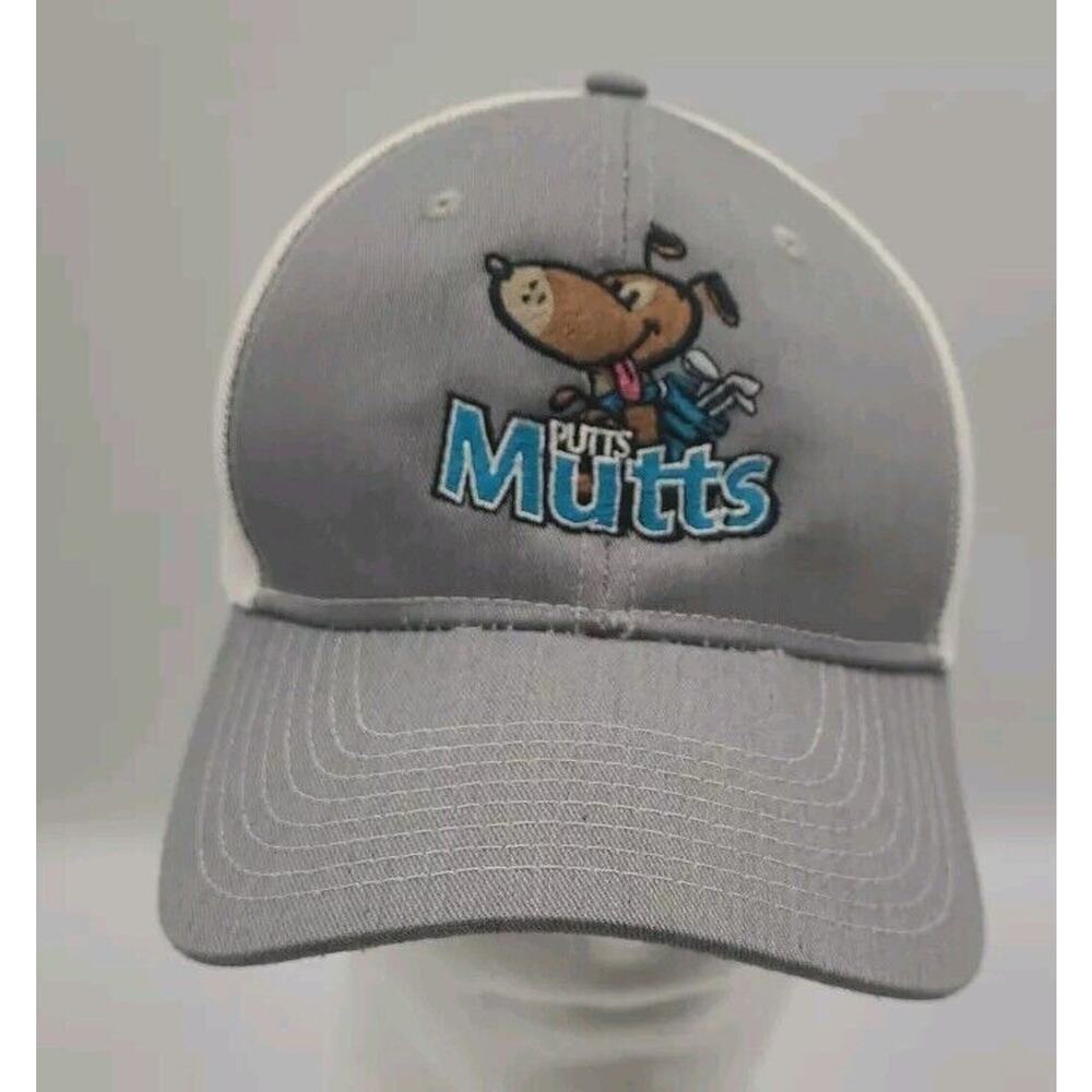 Putts For Mutts Grey White Trucker Hat Embroidered Port Authority Golf‎ Dog